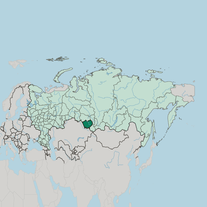 Map showing Altayskiy Kray — In Russia