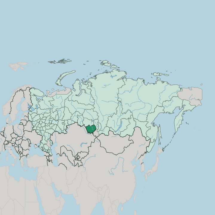 Map showing Altayskiy Kray — In Russia