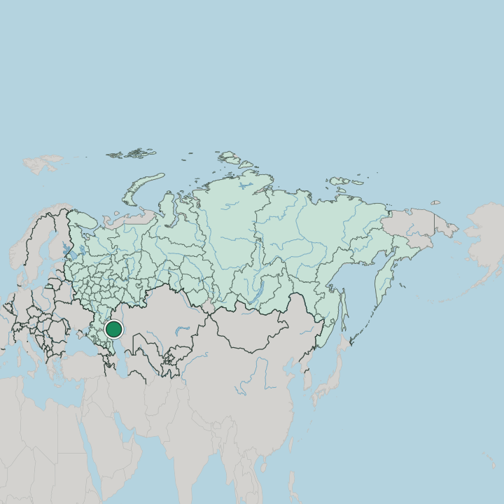 Map showing Astrakhan — In Russia
