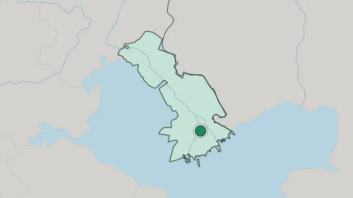 Map of Astrakhan in Russia