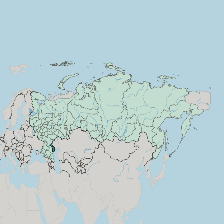 Map showing Astrakhan Oblast — In Russia