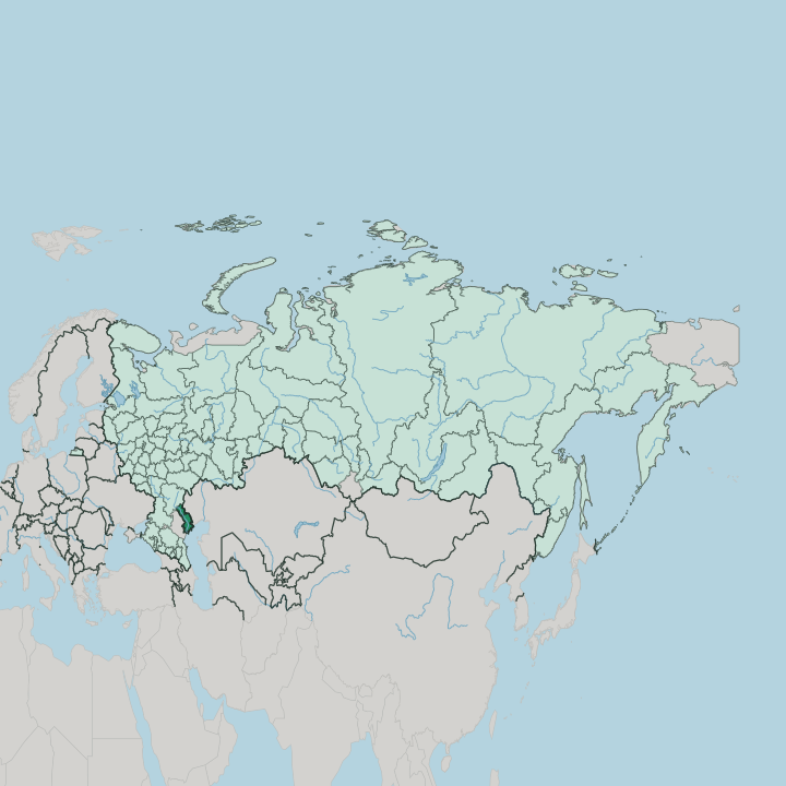 Map showing Astrakhan Oblast — In Russia