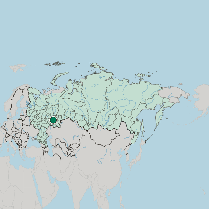 Map showing Belebey — In Russia