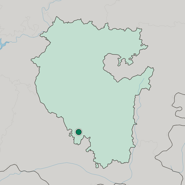 Map showing Kumertau — In Bashkortostan