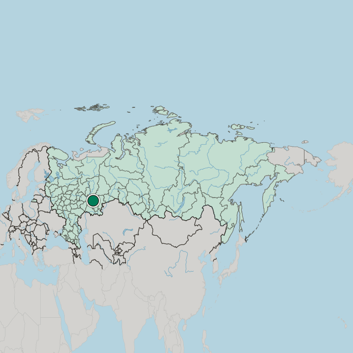 Map showing Ufa — In Russia