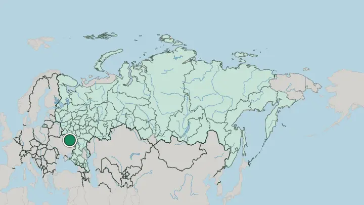 Map of Belgorod in Russia