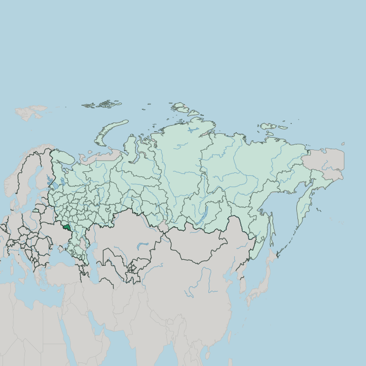 Map showing Belgorod Oblast — In Russia