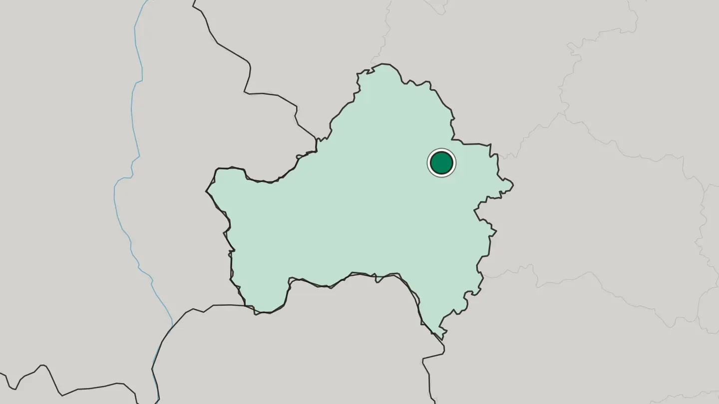 Map of Bryansk in Russia