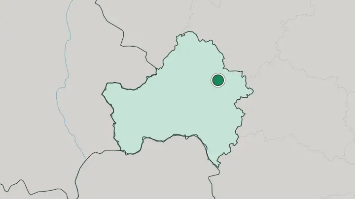 Map of Bryansk in Russia