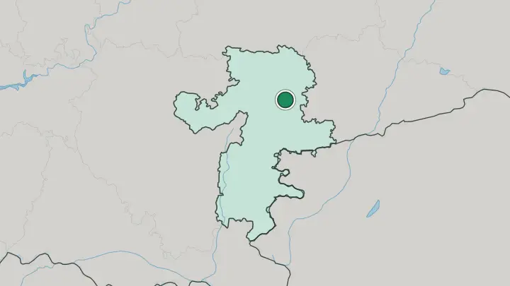 Map of Chelyabinsk in Russia