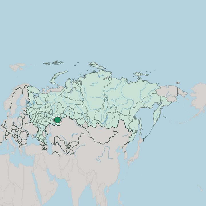 Map showing Magnitogorsk — In Russia