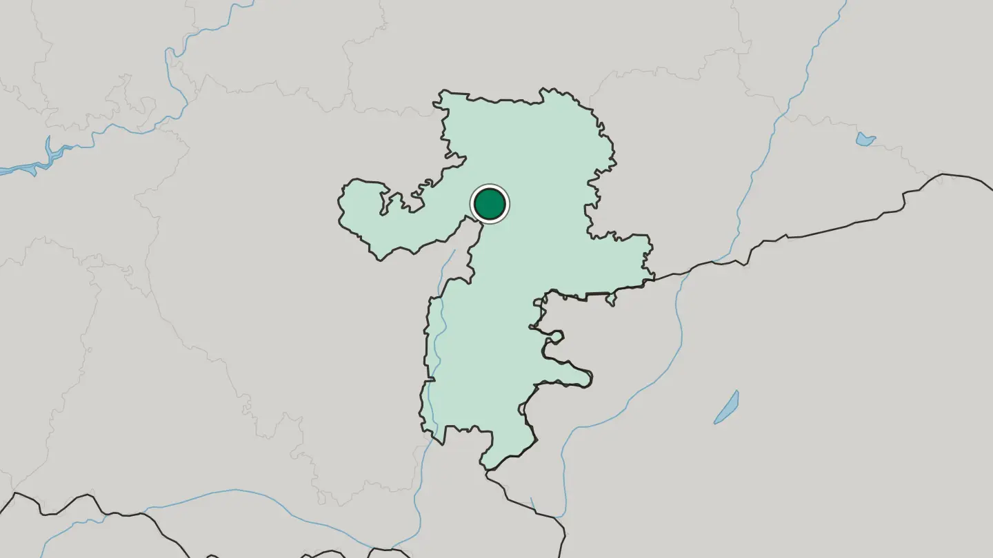 Map of Miass in Russia
