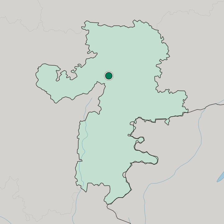 Map showing Miass — In Chelyabinsk Oblast