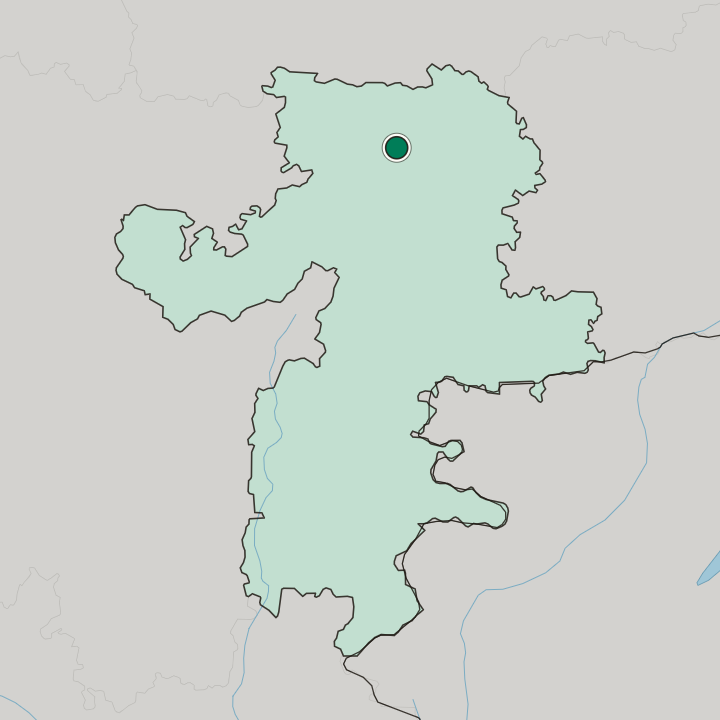 Map showing Ozersk — In Chelyabinsk Oblast