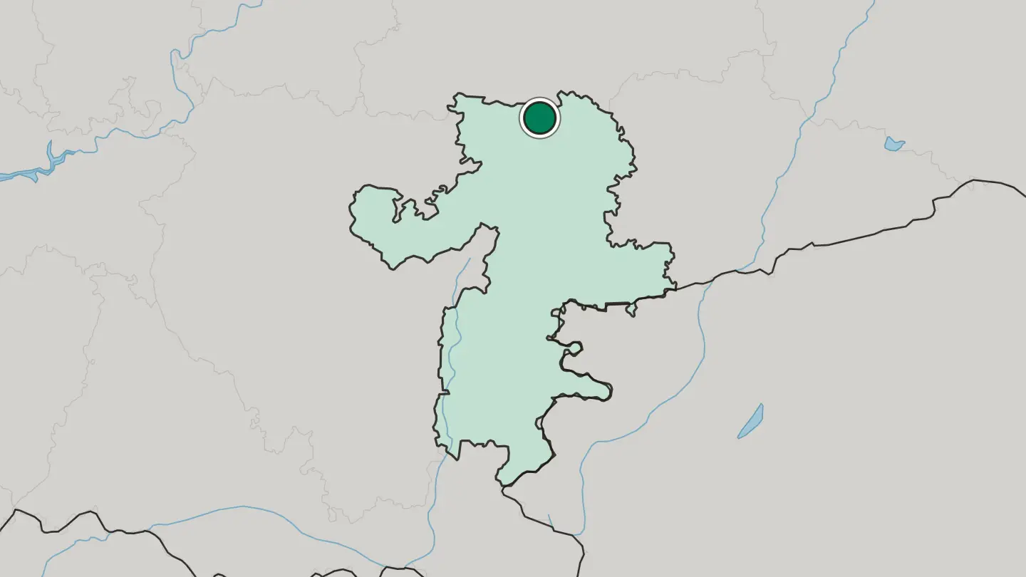 Map of Snezhinsk in Russia