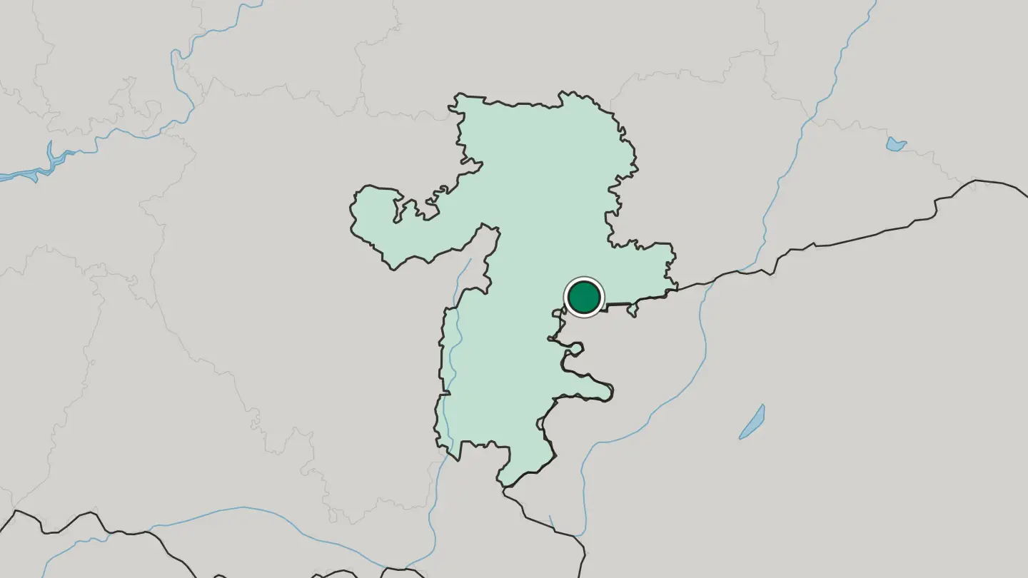 Map of Troitsk in Russia