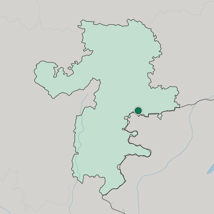 Map showing Troitsk — In Chelyabinsk Oblast