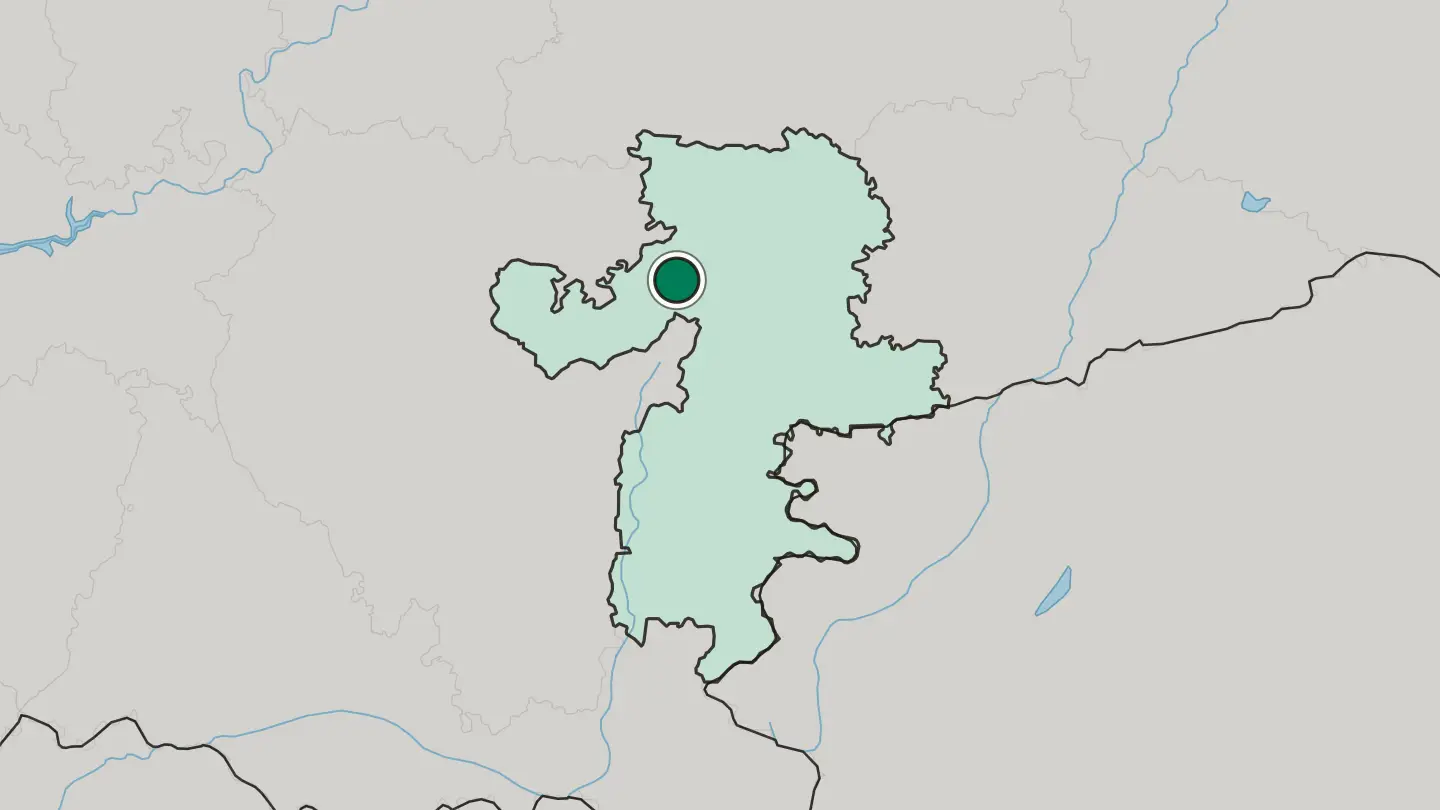 Map of Zlatoust in Russia