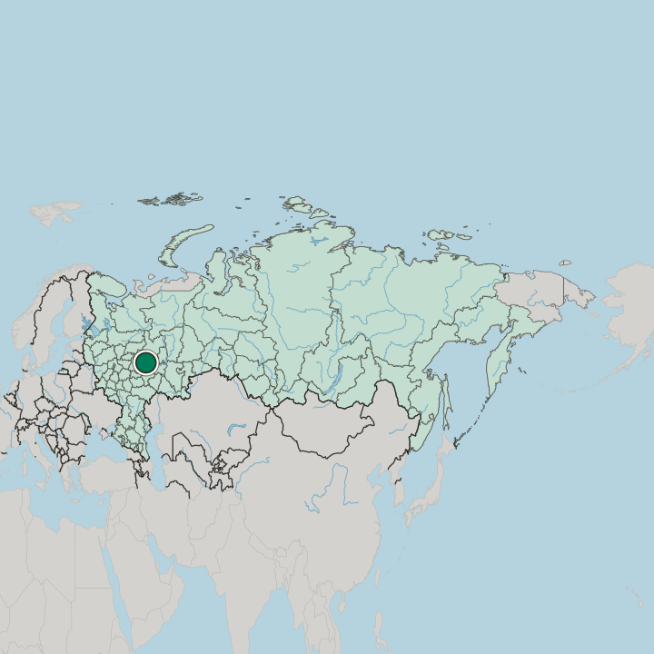 Map showing Novocheboksarsk — In Russia