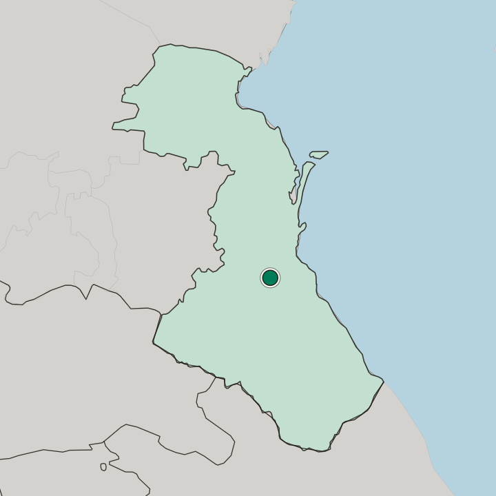 Map showing Buynaksk — In Dagestan
