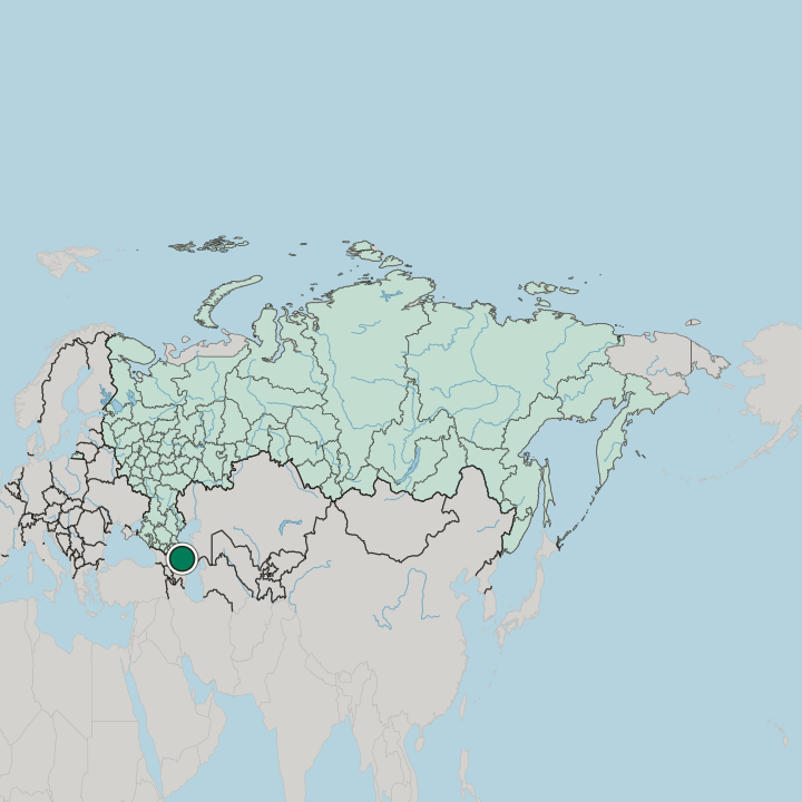 Map showing Derbent — In Russia