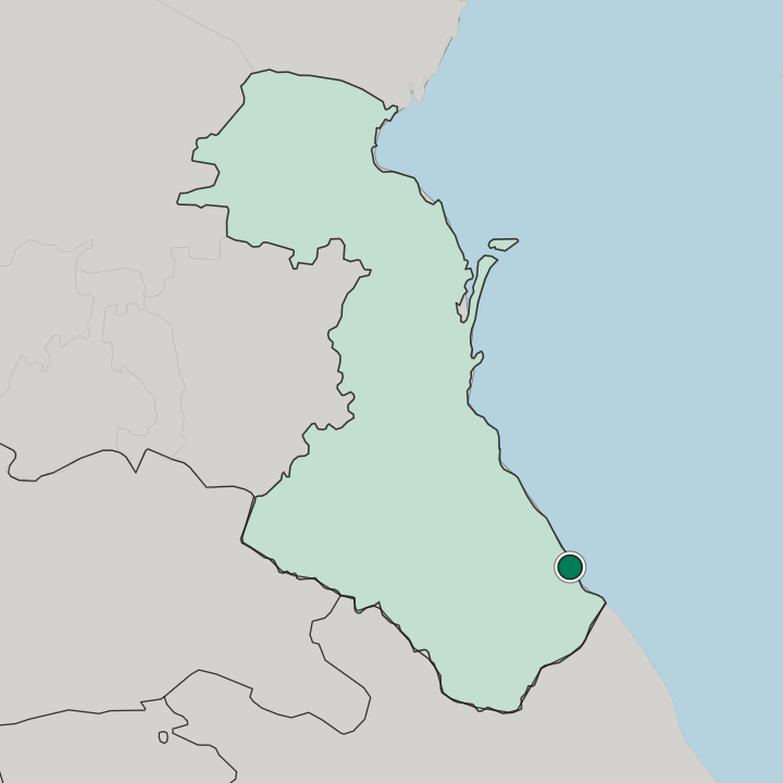 Map showing Derbent — In Dagestan