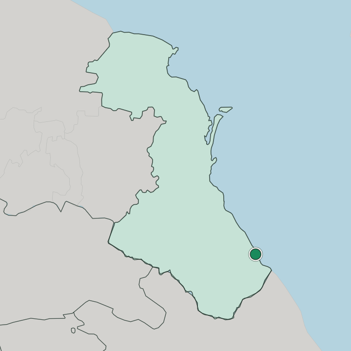 Map showing Derbent — In Dagestan