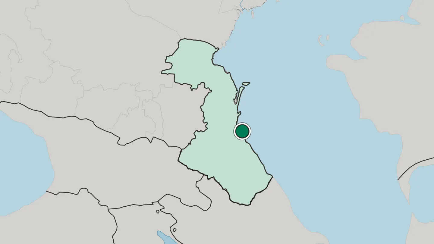 Map of Kaspiysk in Russia