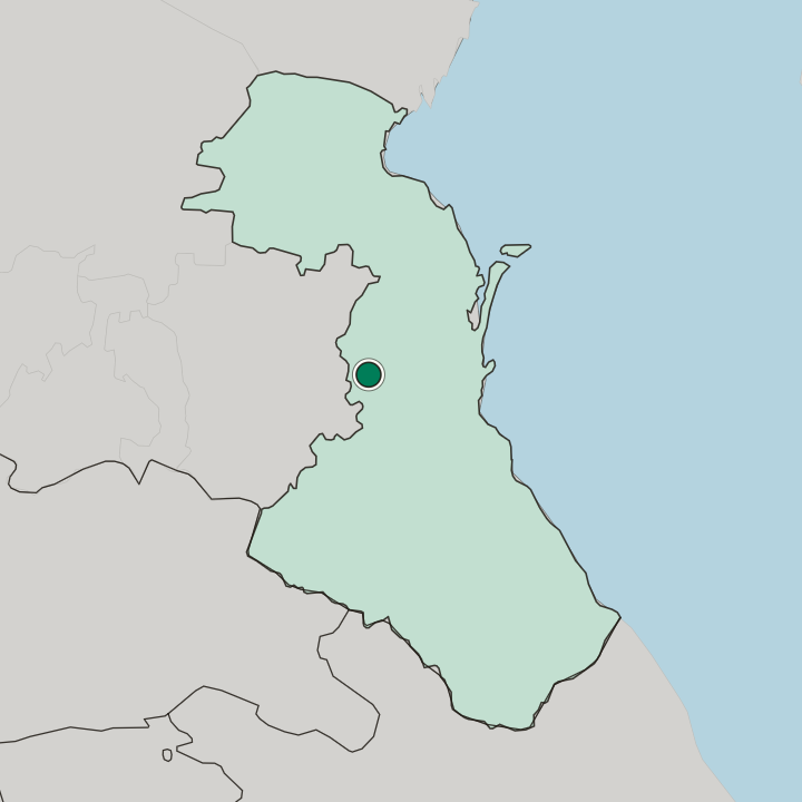 Map showing Khasavyurt — In Dagestan