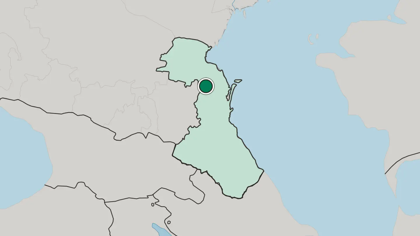 Map of Kizlyar in Russia