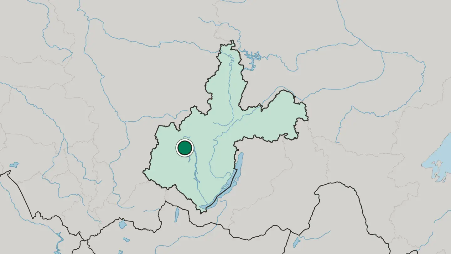 Map of Bratsk in Russia