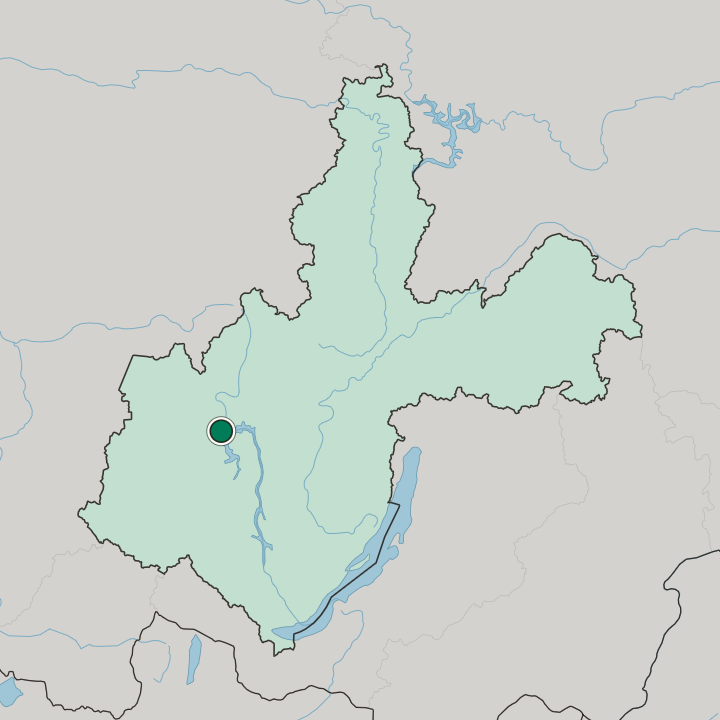 Map showing Bratsk — In Irkutsk Oblast