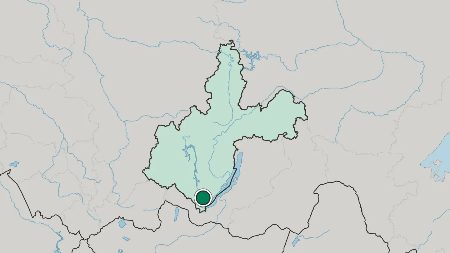 Map of Irkutsk in Russia