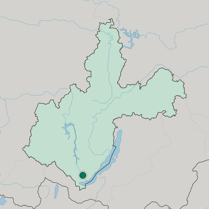 Map showing Irkutsk — In Irkutsk Oblast