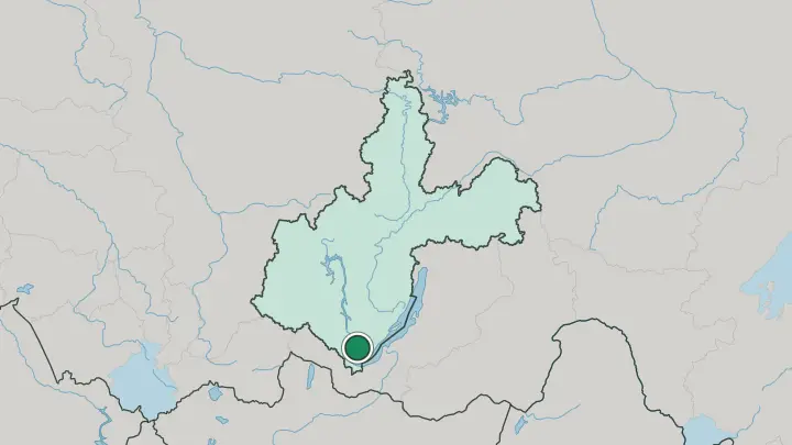 Map of Irkutsk in Russia
