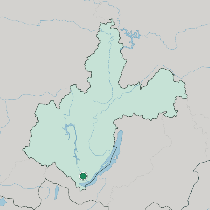 Map showing Irkutsk — In Irkutsk Oblast