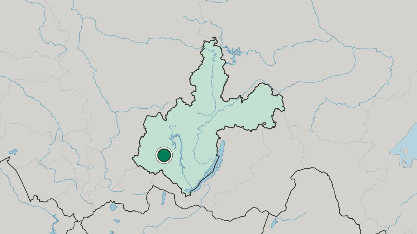 Map of Tulun in Russia