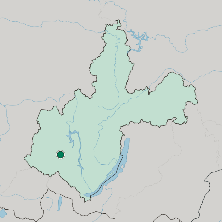 Map showing Tulun — In Irkutsk Oblast