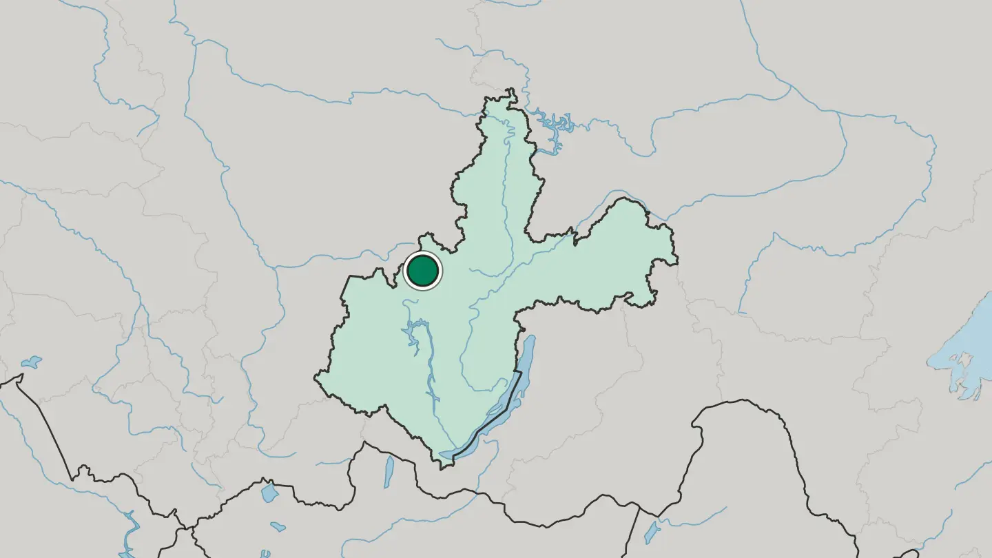 Map of Ust’-Ilimsk in Russia