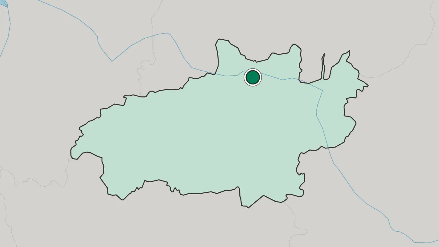Map of Kineshma in Russia