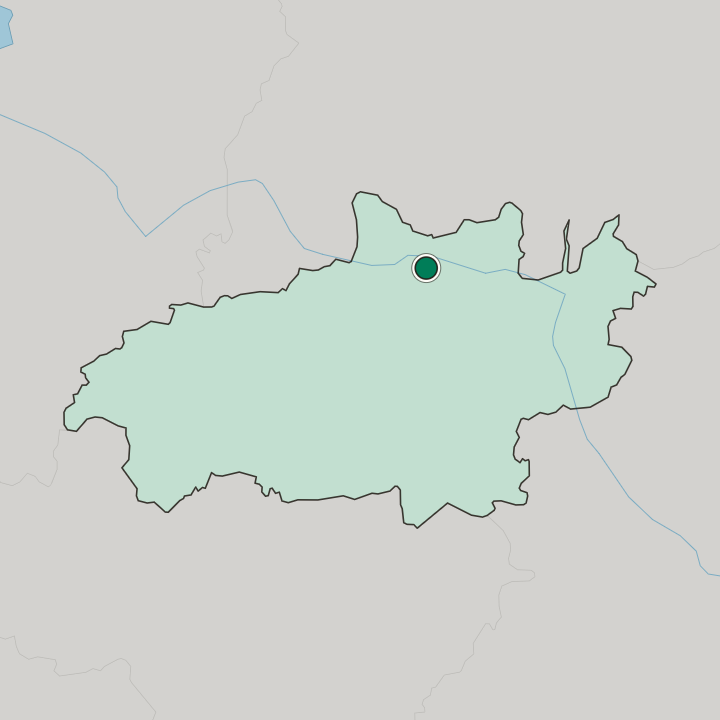 Map showing Kineshma — In Ivanovo Oblast