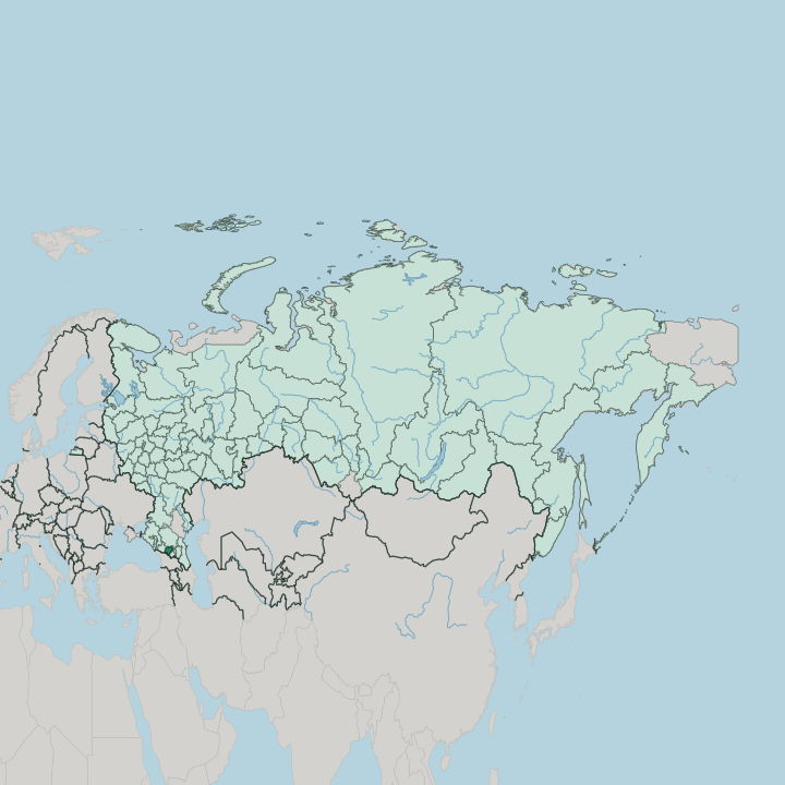 Map showing Kabardino-Balkarskaya Respublika — In Russia