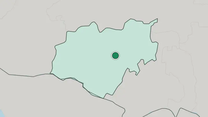 Map of Nalchik in Russia