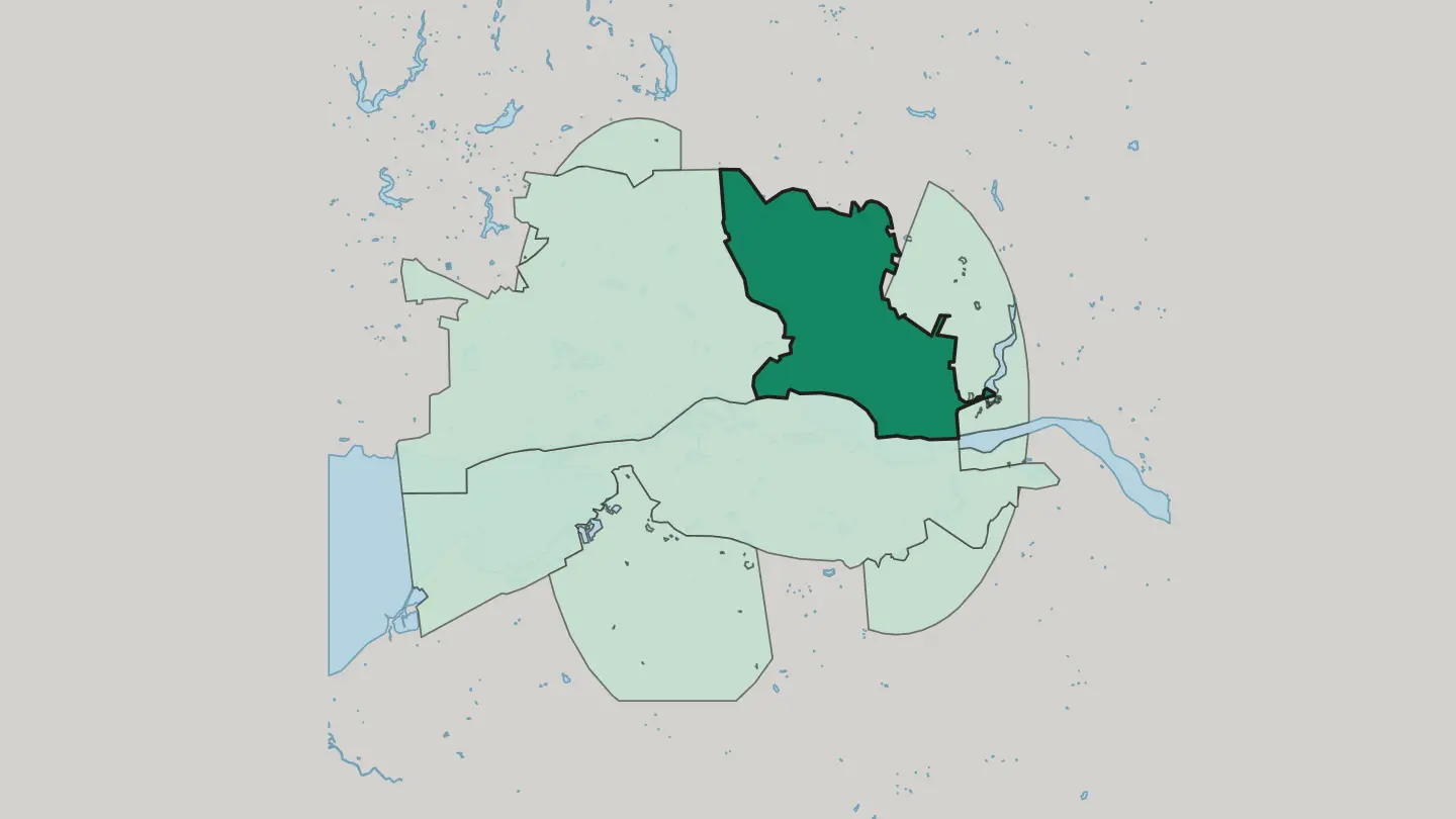 Map of Leningradsky Administrative District in Kaliningrad