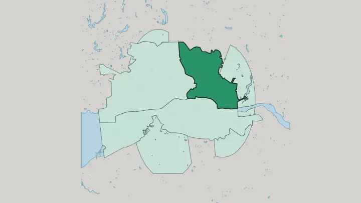 Map of Leningradsky Administrative District in Kaliningrad