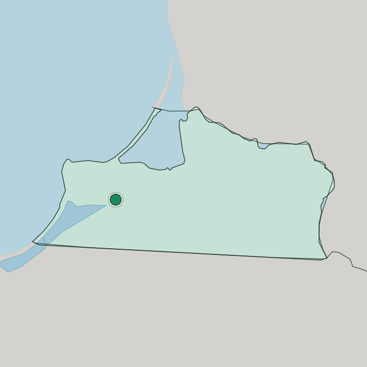 Map showing Kaliningrad — In Kaliningrad Oblast