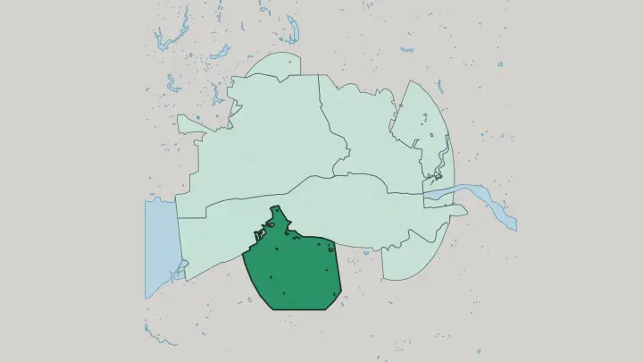 Map of Suvorovo Microdistrict in Kaliningrad