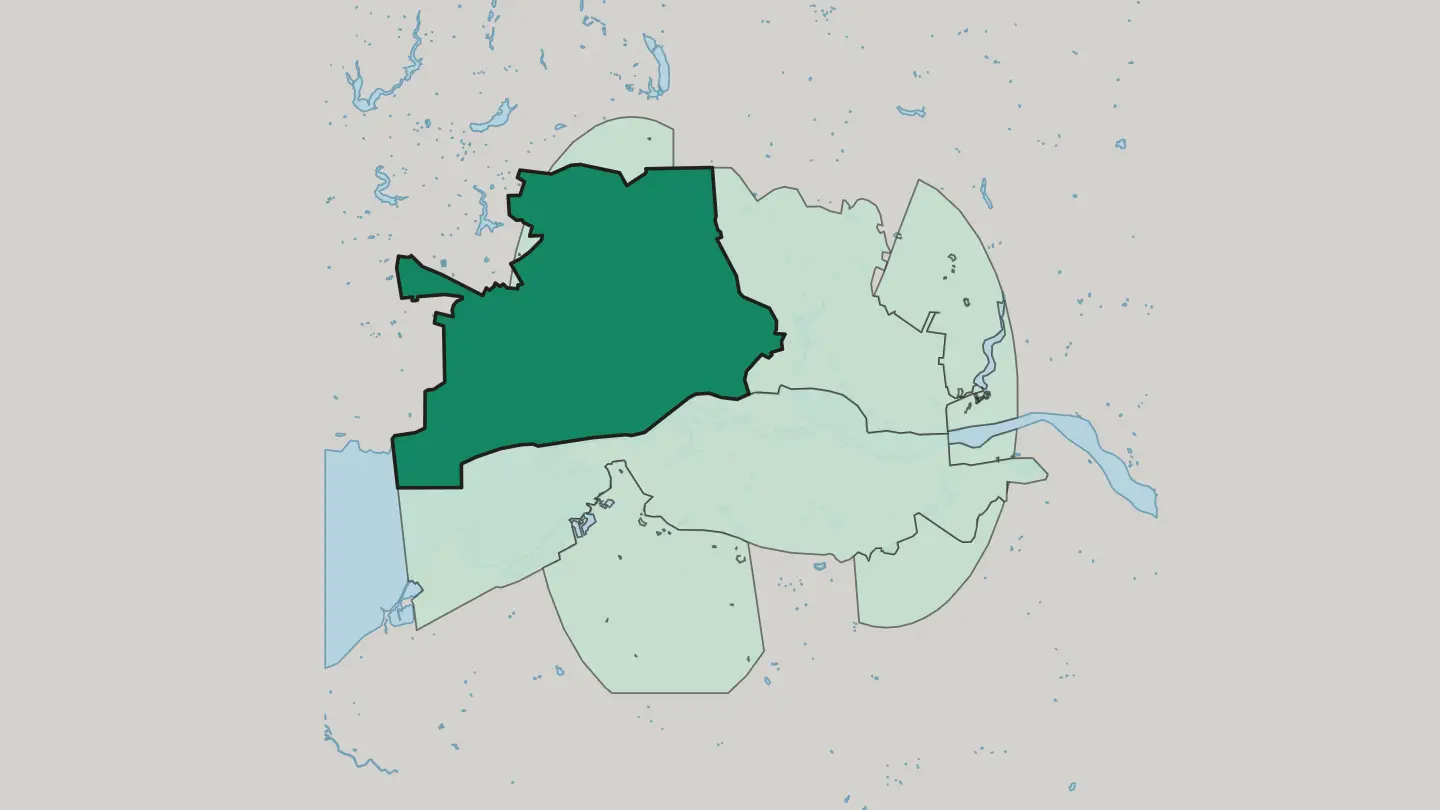 Map of Tsentralny Administrative District in Kaliningrad