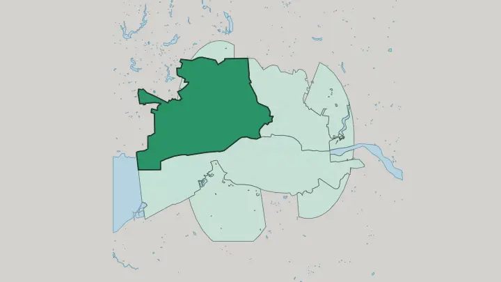 Map of Tsentralny Administrative District in Kaliningrad