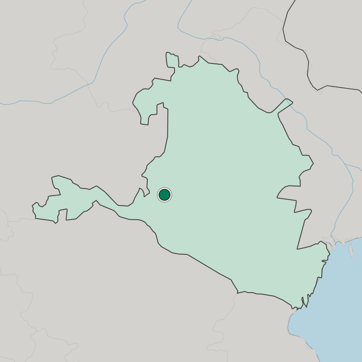 Map showing Elista — In Kalmykiya